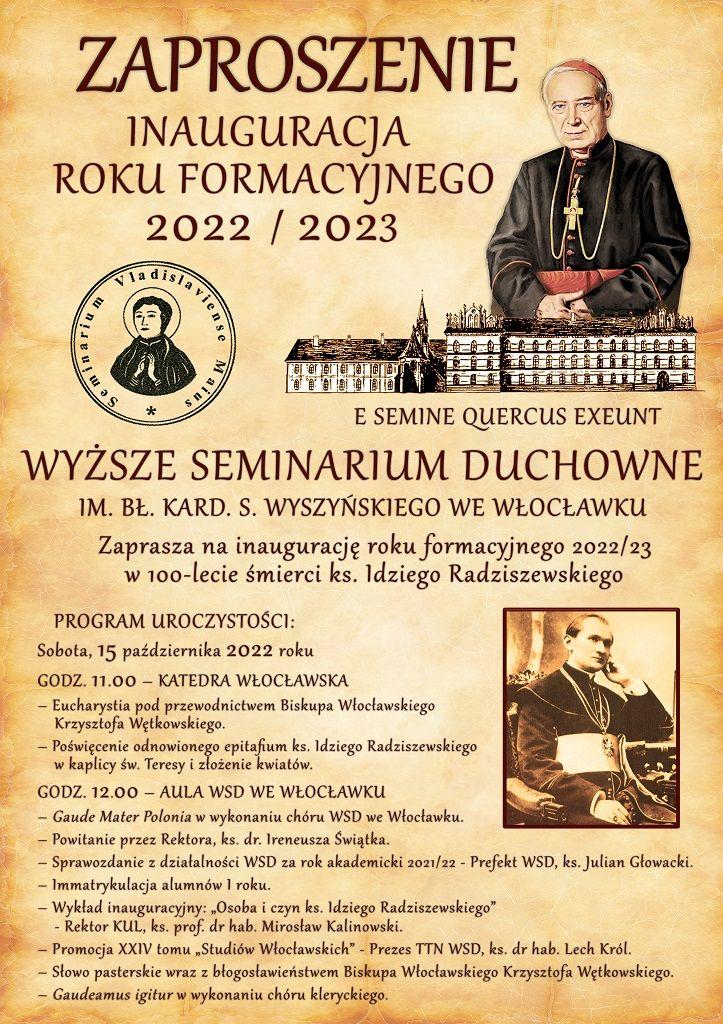 Inauguracja Roku Akademickiego WSD we Włocławku (zaproszenie)
