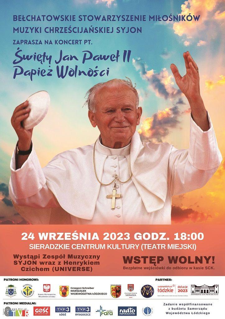 Sieradz: koncert papieski w Teatrze Miejskim (zaproszenie)
