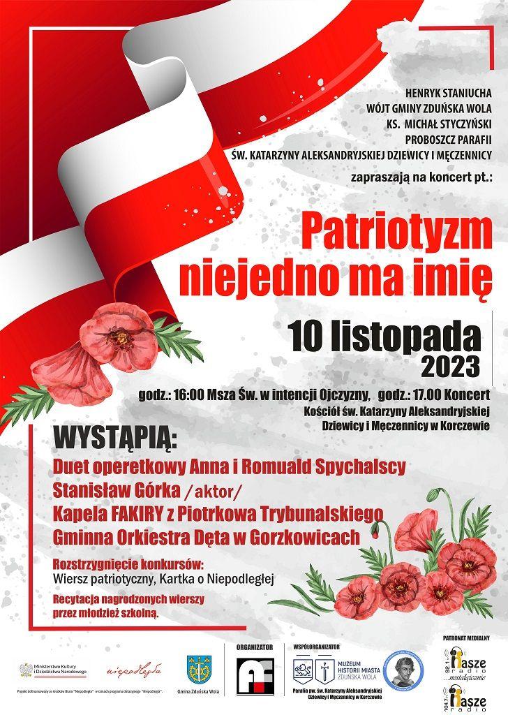 Koncert patriotyczny w Korczewie (zaproszenie)