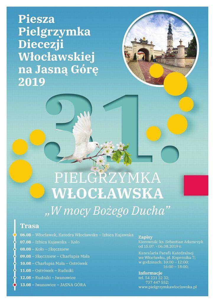 Piesza Pielgrzymka Diecezji Włocławskiej na Jasną Górę 2019 (zapowiedź i zaproszenie)