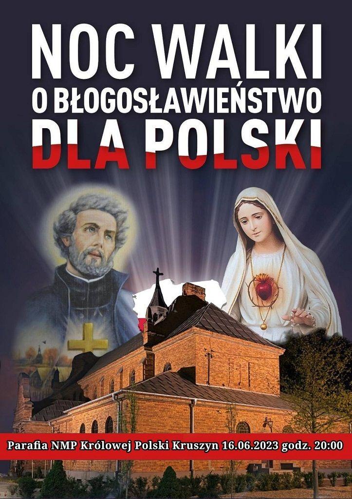 Kruszyn: noc walki o błogosławieństwo dla Polski (zaproszenie)