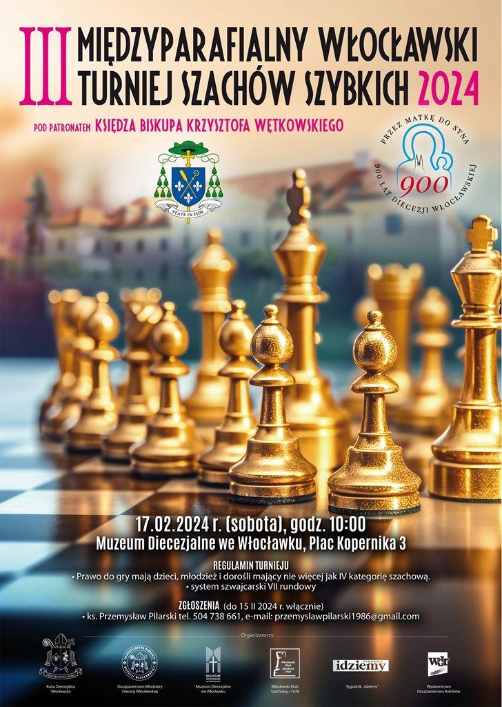 III Międzyparafialny Turniej Szachów Szybkich 2024 pod patronatem bp. Krzysztofa Wętkowskiego (zapowiedź)