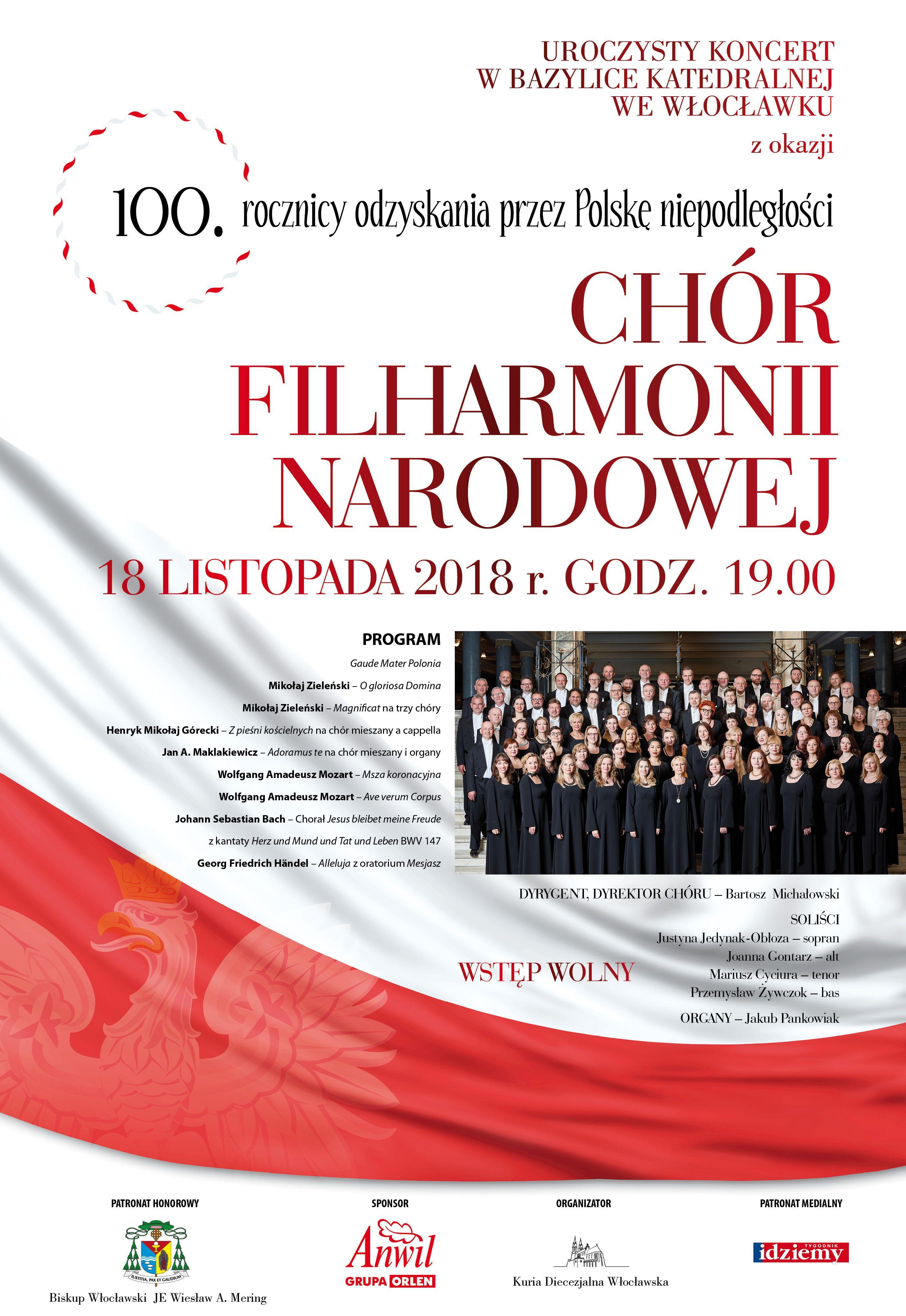 Koncert Chóru Filharmonii Narodowej w Bazylice Katedralnej (zaproszenie)